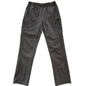 Landau Womens Cargo Scrub Pants LB400 Size M Regular Pewter Polyester Blend Draw